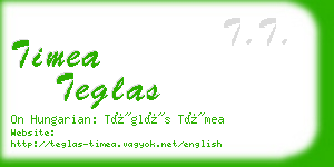 timea teglas business card